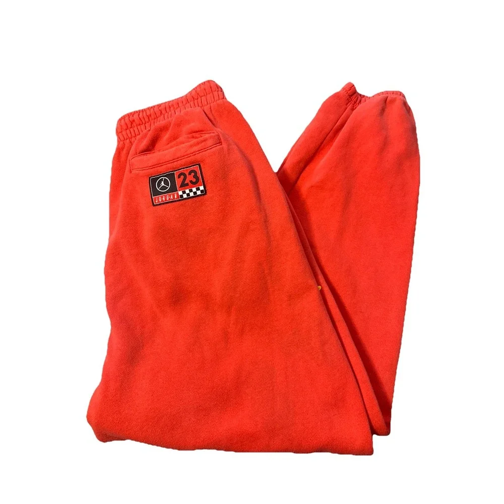 Air Jordan 23 Racing DNA Engineered Fleece Pants Joggers Size Large Orange